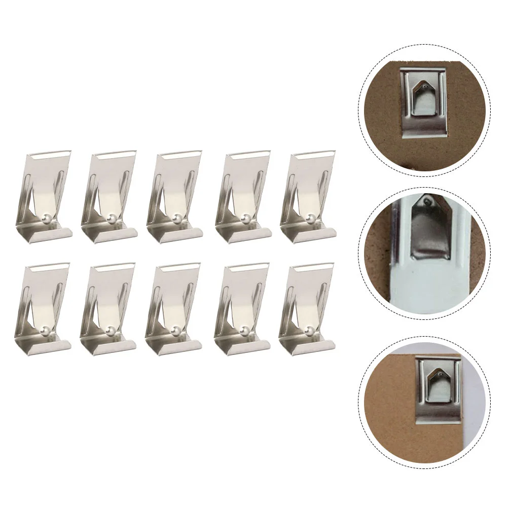 

50 Pcs Photo Frame Hardware Hook Metal Hangers Photo Frame Hooks Painting Poster Hanger Frame Iron 3d Prtiner Galss Bed Clip