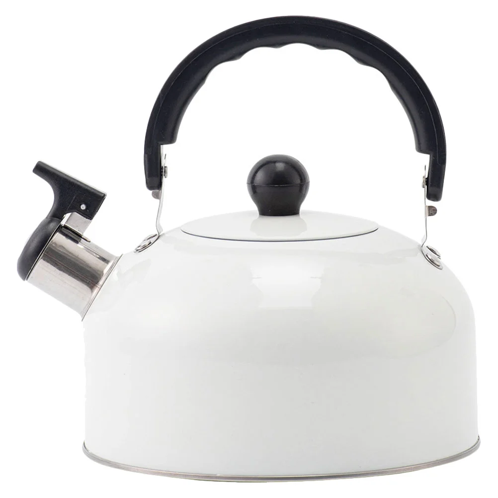 

Whistle Kettle Whistling Stovetop Tea Stainless Steel Coffee Pot Container Water Boiler Teapot Handle Small Maker