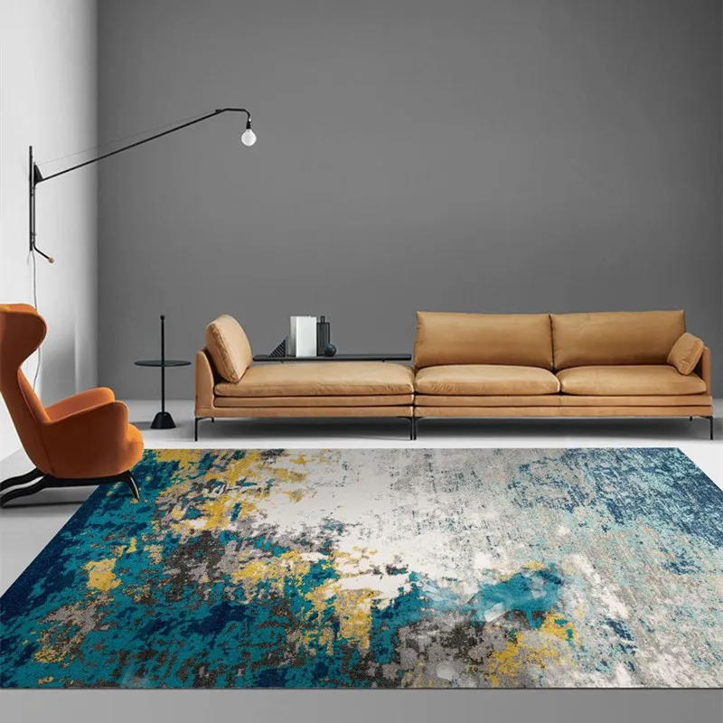 

Nordic Printing and Dyeing Carpet Household Rectangular Floor Mat Living Room Sofa Coffee Table Bedside Full Blanket