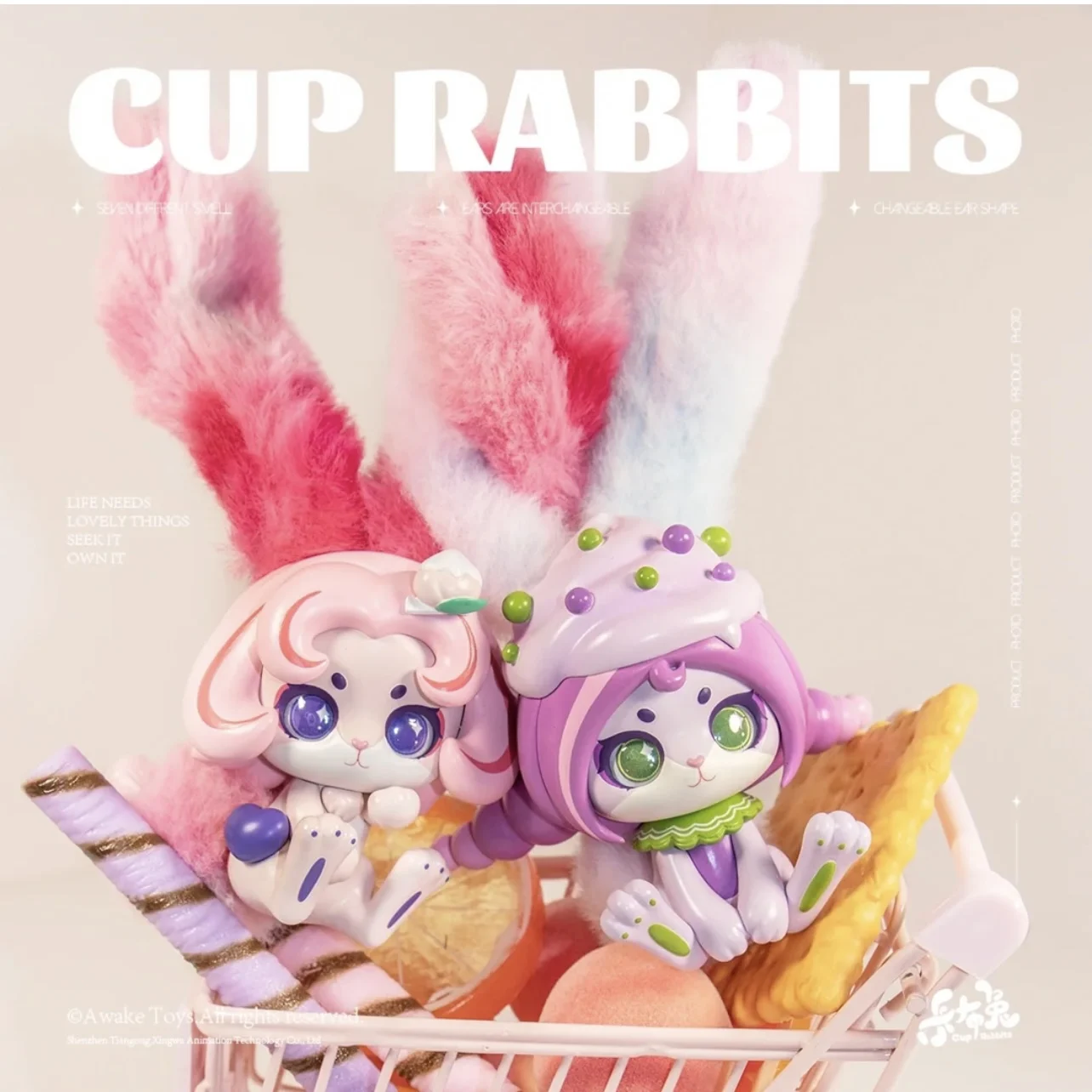 

Cup Rabbits Fruit Milk Series Blind Box Toys Mystery Box Anime Figure Caja Misteriosa Kawaii Plush Rabbit Model Birthday Gift