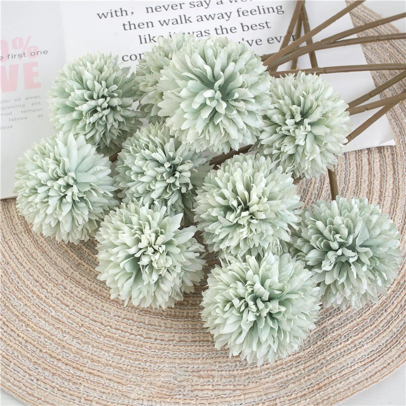 5PC Silk Hydrangea Vase for Home Room Decor Wedding Bouquet Outdoor Garden Bridal Accessories Clearance Cheap Artificial Flowers - купить по