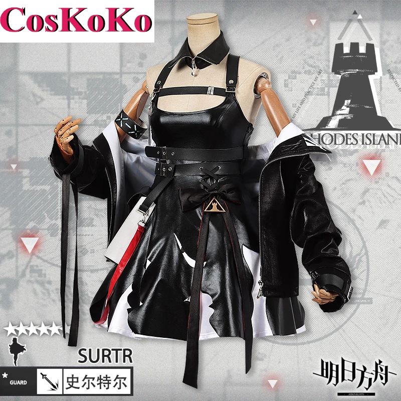 

【Customized】CosKoKo Surtr Cosplay Anime Game Arknights Costume Sweet Lovely Combat Uniform Halloween Party Role Play Clothing
