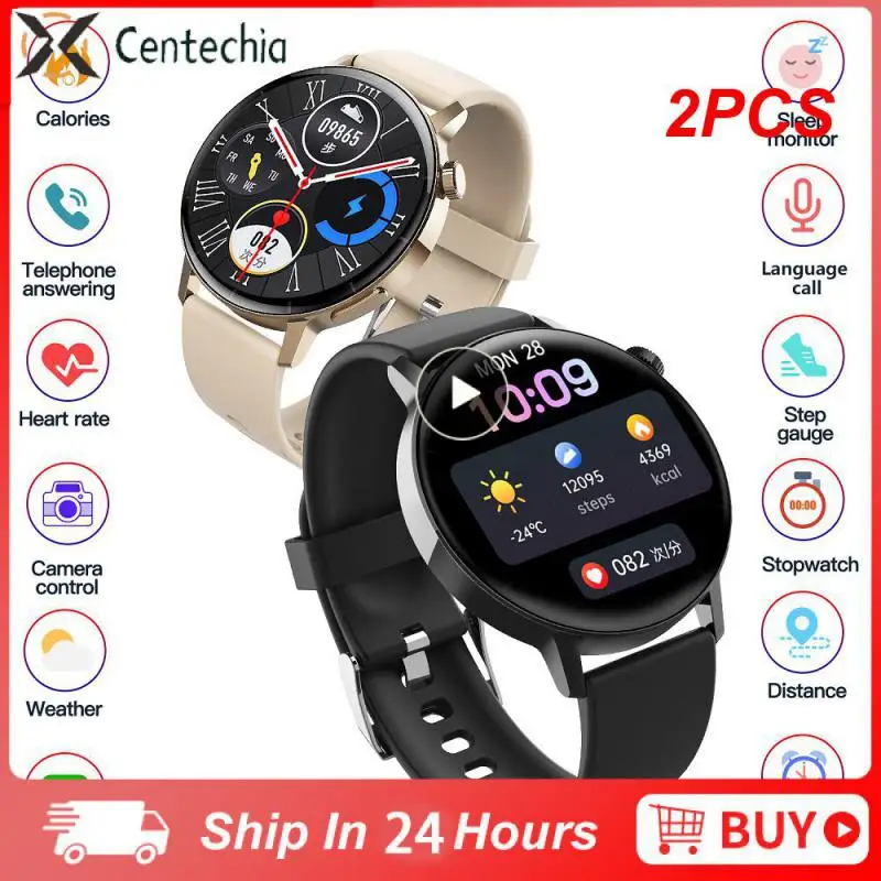 

2PCS Call Men Women Sport Smart Watch Heart Rate Blood Oxygen Pressure Glucose Sugar Monitor Smartwatch Dropshipping