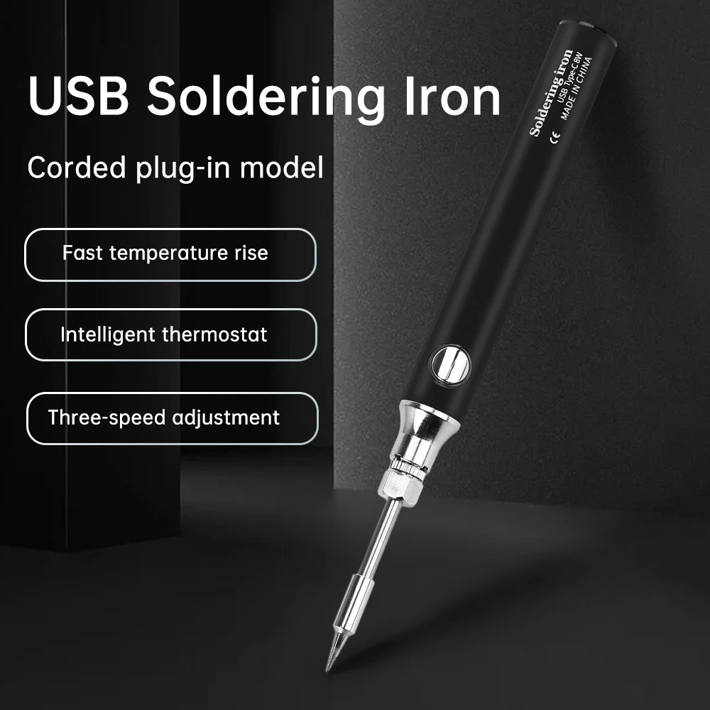 USB-паяльник постоянного тока 5 В 2 А интерфейс TYPE-C подключаемая модель с тремя