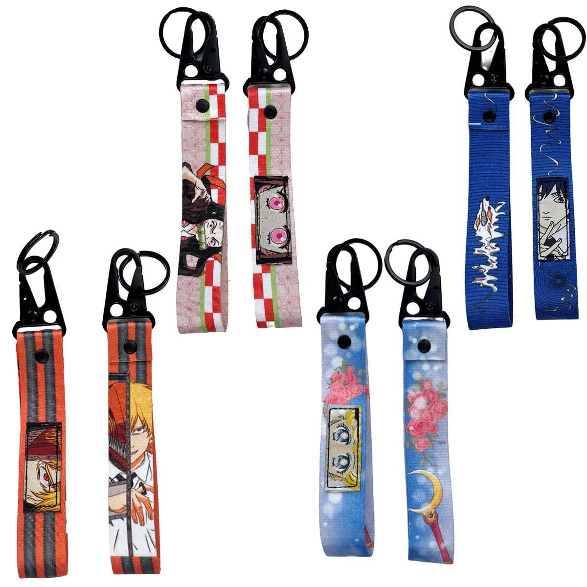 

Anime Eagle Beak Keychain Short Lanyard Used In Phone Rope Badge Holder USB Pendant Key Chain Lanyard add embroidery label Gift