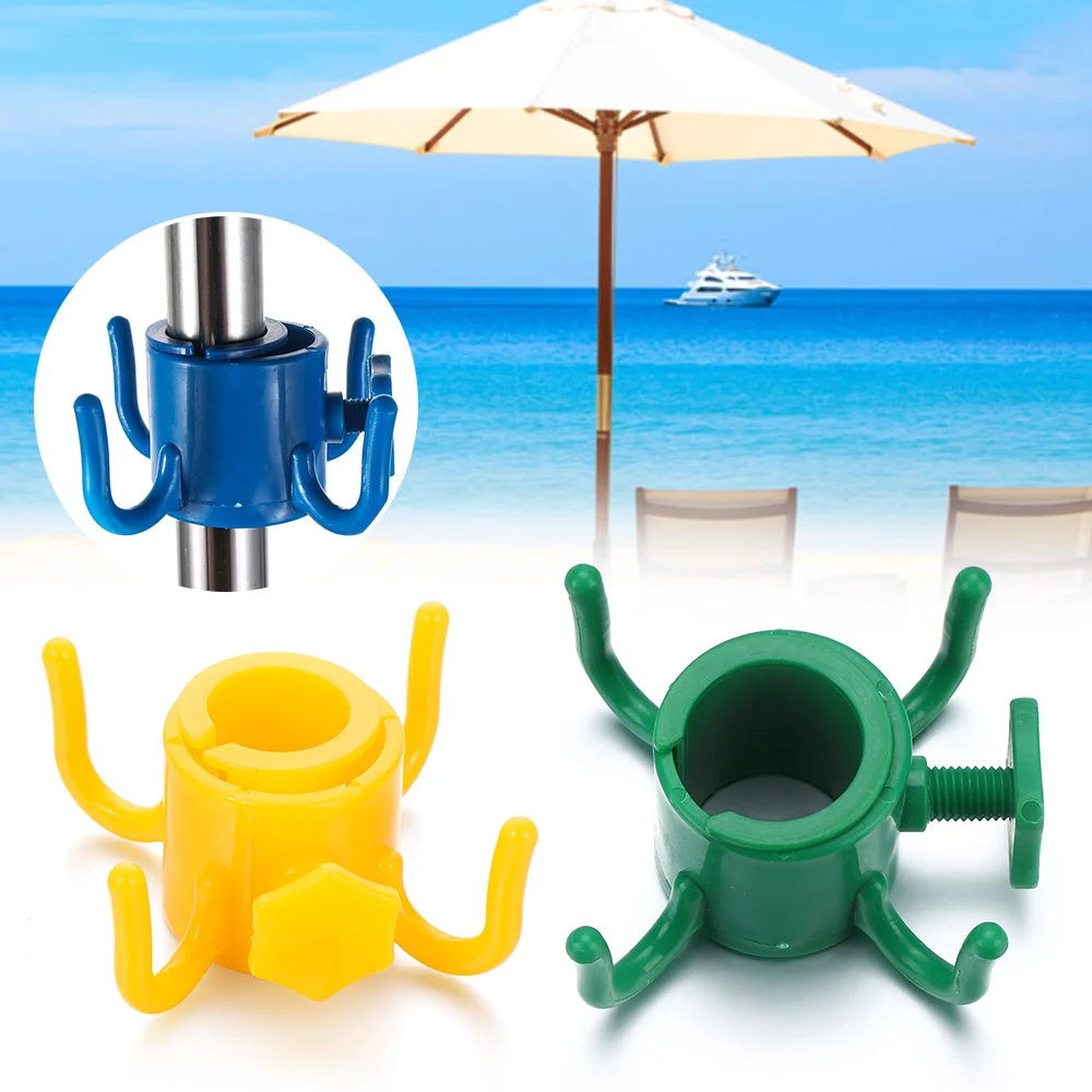 

Durable Umbrella Hanging Hook Beach Gadgets 4 Prong Towels Sundries Rack Useful Convenient Camping Trips Umbrella Clasp 2022 Hot
