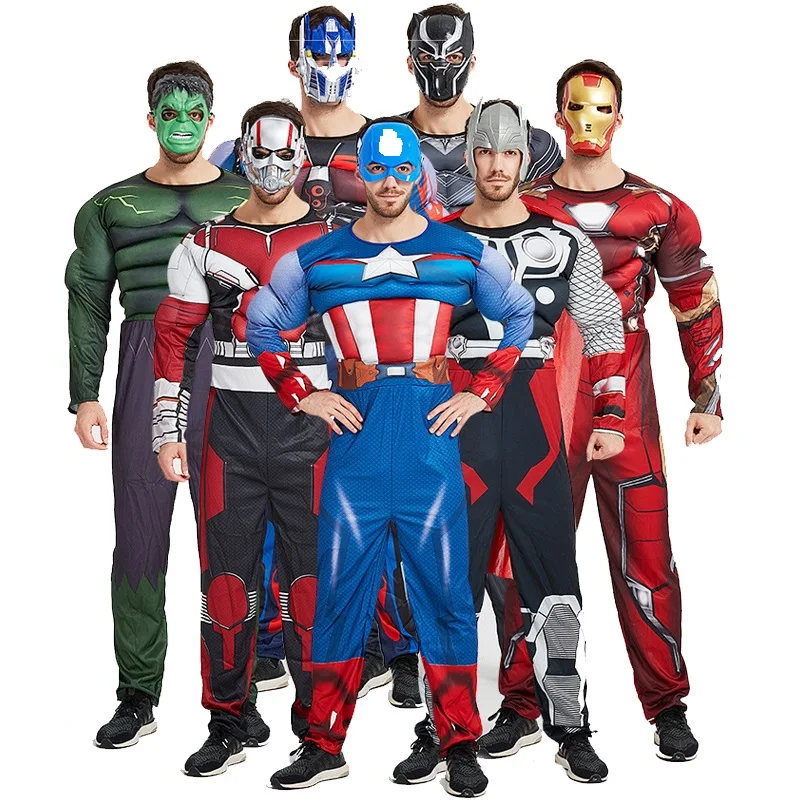 

165-185cm Adults Kids Anime Superhero Movie Hero Jumpsuit Mask Set Men Boys Halloween Cosplay Costumes Party Dresses Up Outfit