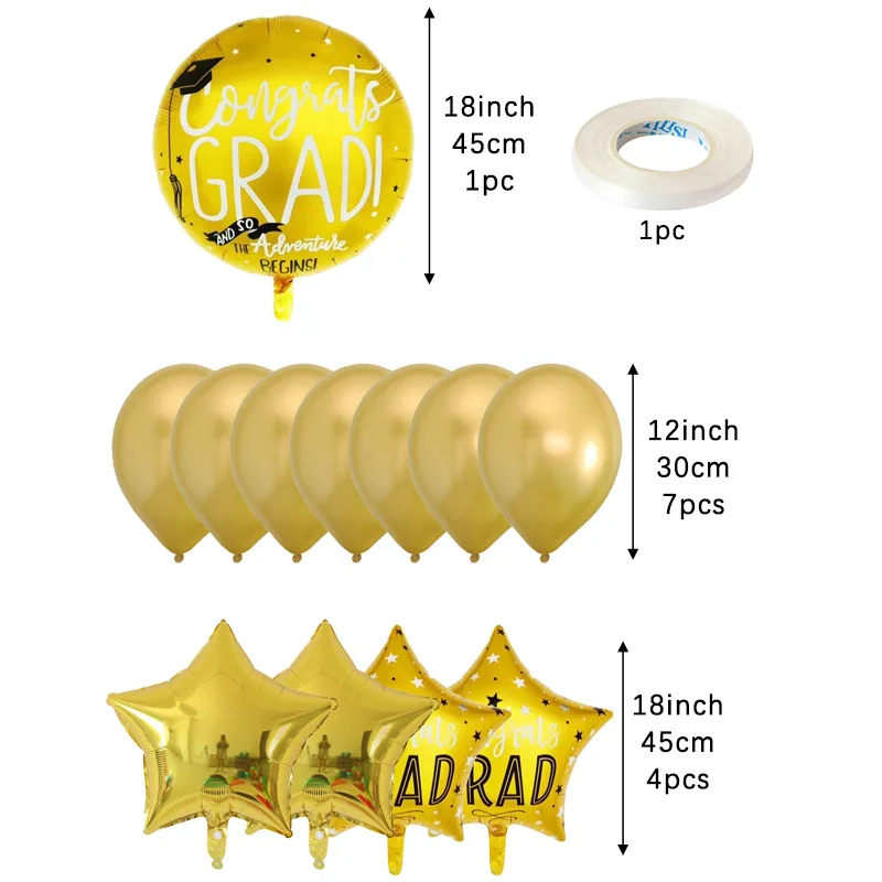 Окончание учебного сезона набор из алюминиевой пленки воздушный шар сцена