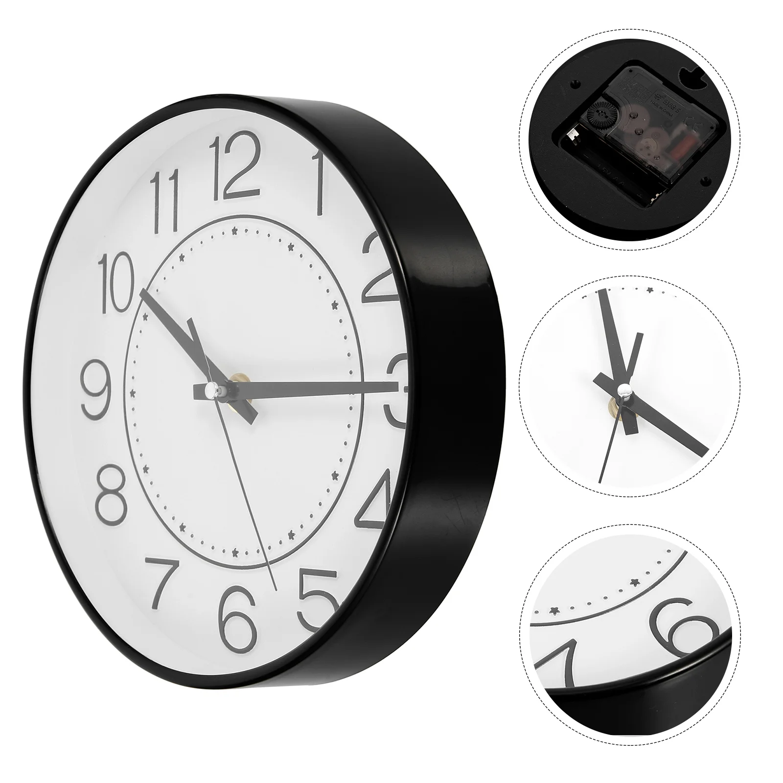 

Creative Simple Wall-mounted Wall Clock Plastic Wall Hanging Glass Mute Clock