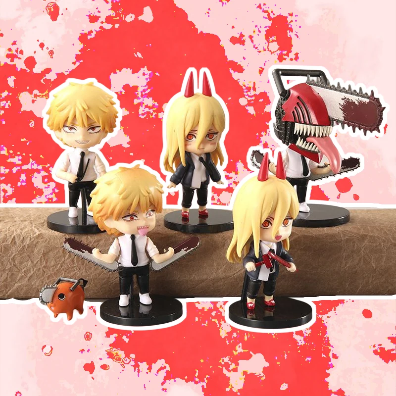 

Anime Chainsaw Man Dolls Pochita Kawaii Power Cartoon Cute Desktop Ornaments Decorative Accessories Toy Christmas Gifts