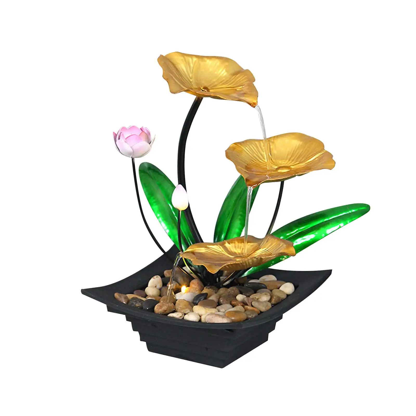 

Tabletop Fountain with Scene Light for Relaxing Meditation Living Room Decor
