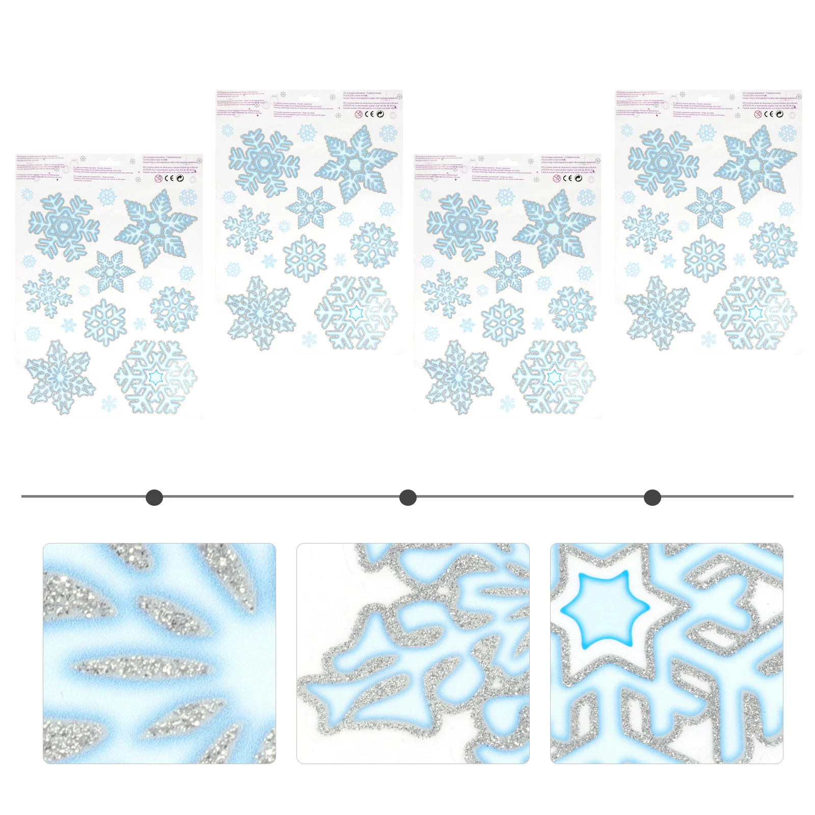 4 шт. наклейки на снежное стекло снежинка наклейка окно рождественская тема