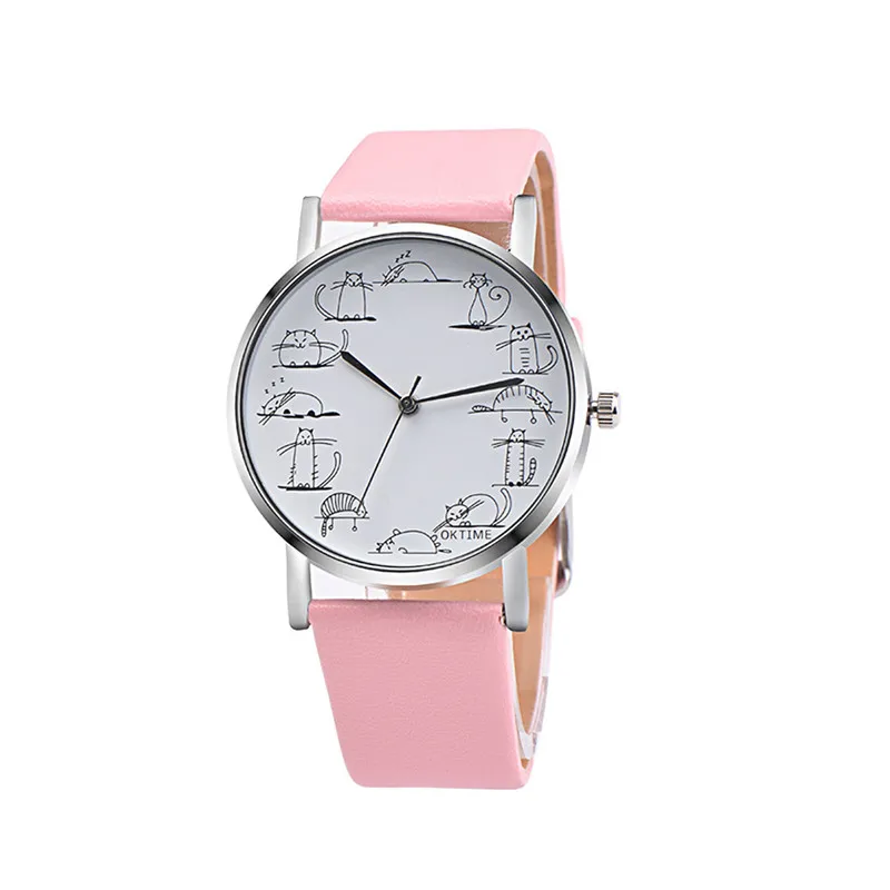 

Ladies Watches Casual Women Watches Cat Watches Female Wristwatches Quartz Dropshipping Cartoon Cat Wrist Watches Clock