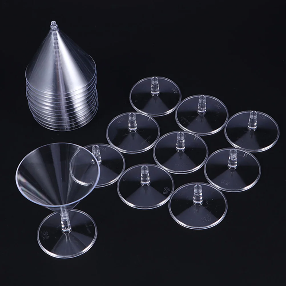 

8 Pcs Disposable Wineglass Plastic Cocktail Cup Cups Glasses Clear Reusable Mini Drinking Whiskey