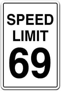 AAROENLYS Ретро Знак Оловянный Ограничение Скорости 69 Наклейка Вождение Автомобиля