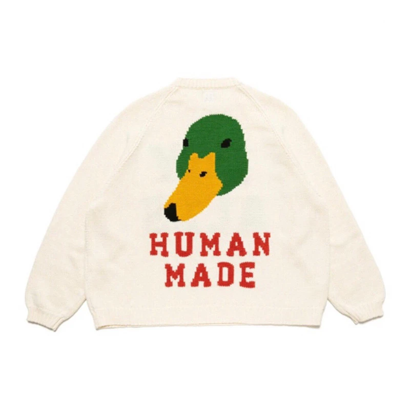 

Polar Bear Pattern Knit Sweatshirts Human Made Crewneck Human Made Sweater Men Women 1:1 Best Quality Cartoon