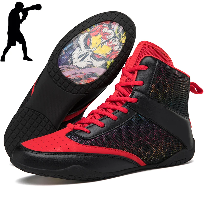 New Professional Men's Boxing Shoes Wrestling Men's Shoes Size 35-46 Boys Boxing Sneakers High-top Sneakers for Men 2022