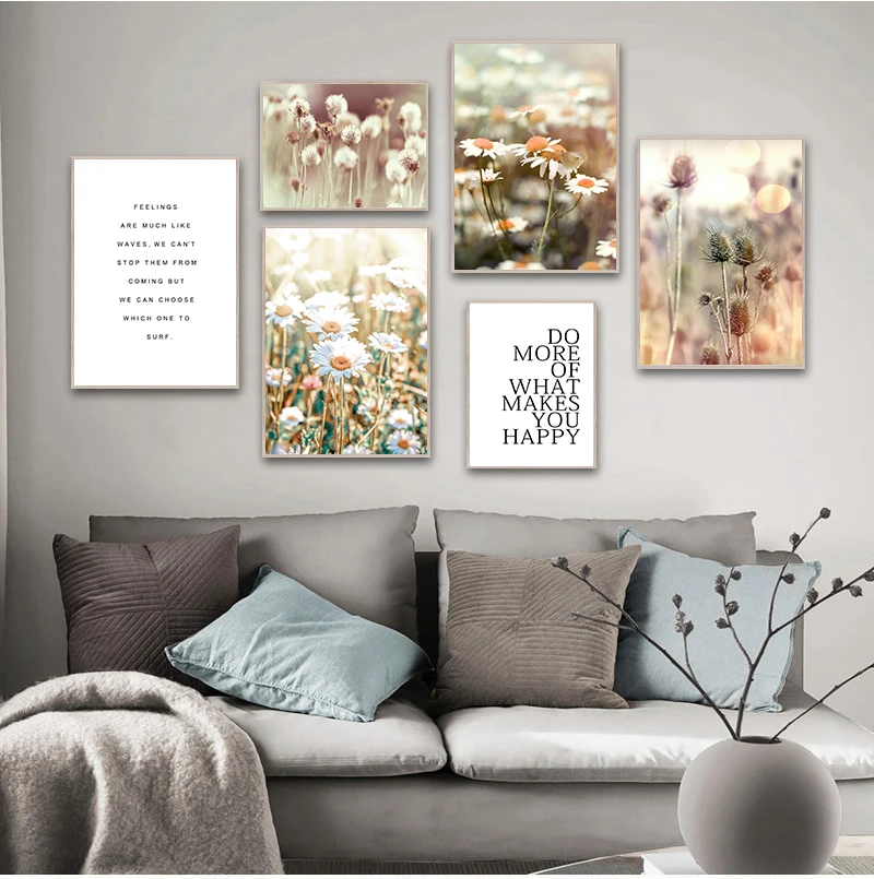 

Одуванчик цветок растение пейзаж настенная Картина на холсте скандинавские постеры и принты настенные картины для гостиной спальни Декор