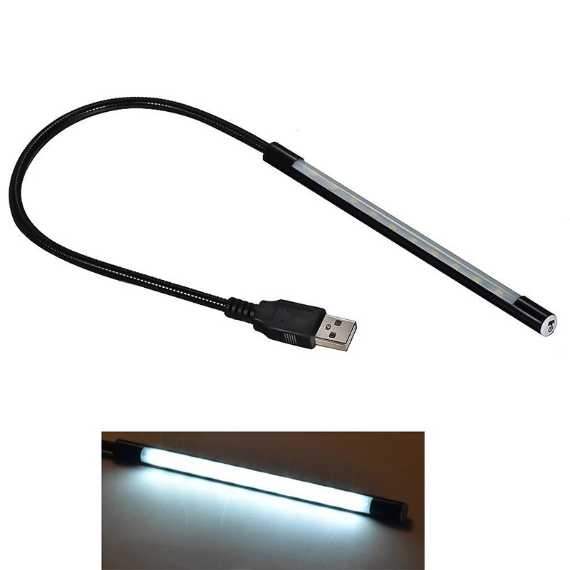 

USB 10 LED Light With Touch Switch Flexible Flexible Ultra Bright Portable Reading Light Suitable For PCs, Laptops