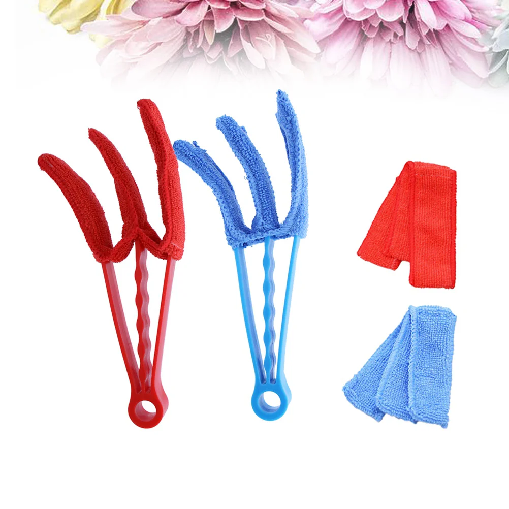 

4 Pcs Multifunctional Window Blind Cleaner Washable Removable Window Duster Brush for Air Conditioner Door Barrier
