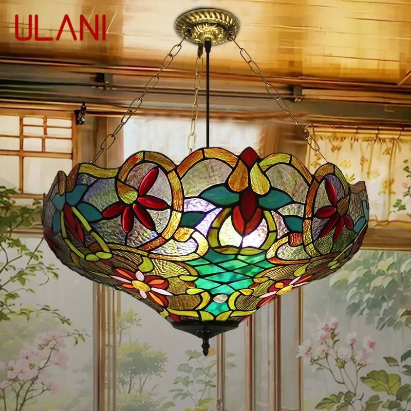 ULANI Тиффани подвесной светильник светодиодный ретро творческий гостиная