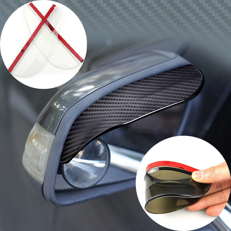 

2 Piece/Pair Black Transparent Universal Auto Parts Rearview Mirror Protector Rain Cover Car Rearview Mirror Eyebrow Rain Cover