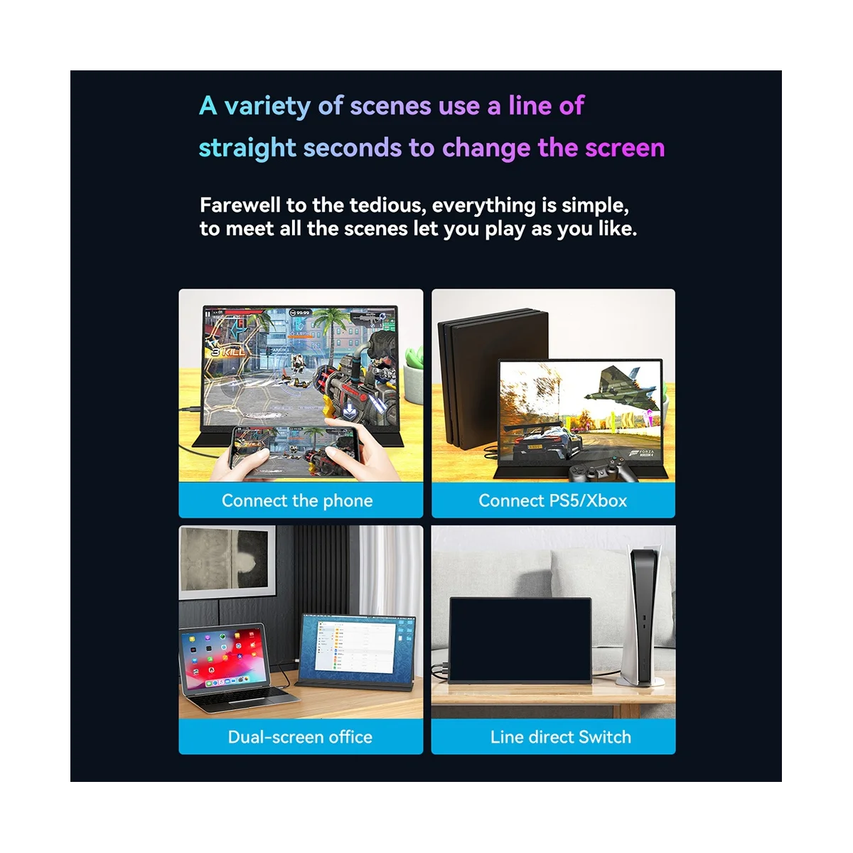 14 0 дюймовый HD портативный монитор 1920X1200 игровой с бесплатной синхронизацией типа