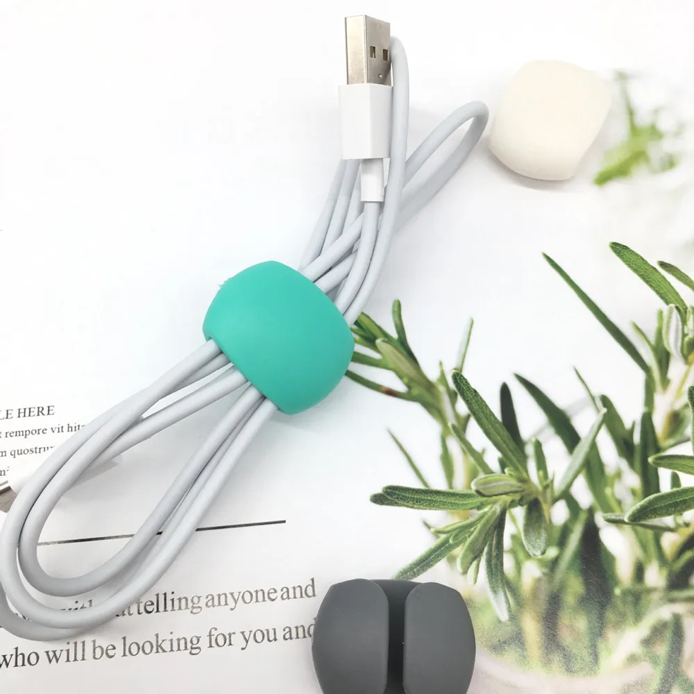 

5Pcs Headset Cable Data Cable Wire Holder Storage Buckle Cable Organizer Button Mobile Phone Charging Cable Desktop Cord Manager