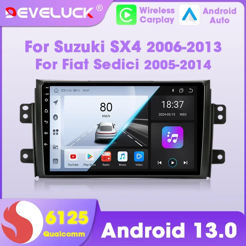 Android Auto Carplay для Suzuki SX4 2006-2013 Fiat Sedici 2005-2014 Sterao Радио Автомобильные интеллектуальные