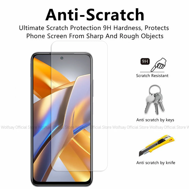 2/4 шт. Защитное стекло для Xiaomi Poco M5s