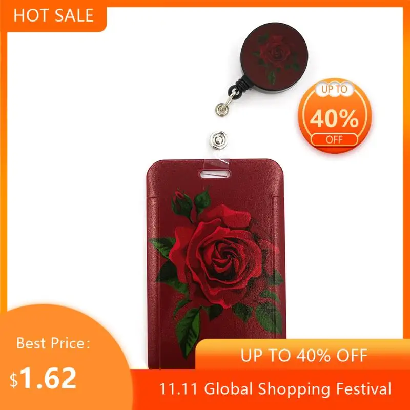 

Rose Flowers Feminist Key lanyard Car KeyChain ID Card Pass Gym Mobile Phone Badge Kids Key Ring Holder Jewelry Decorations