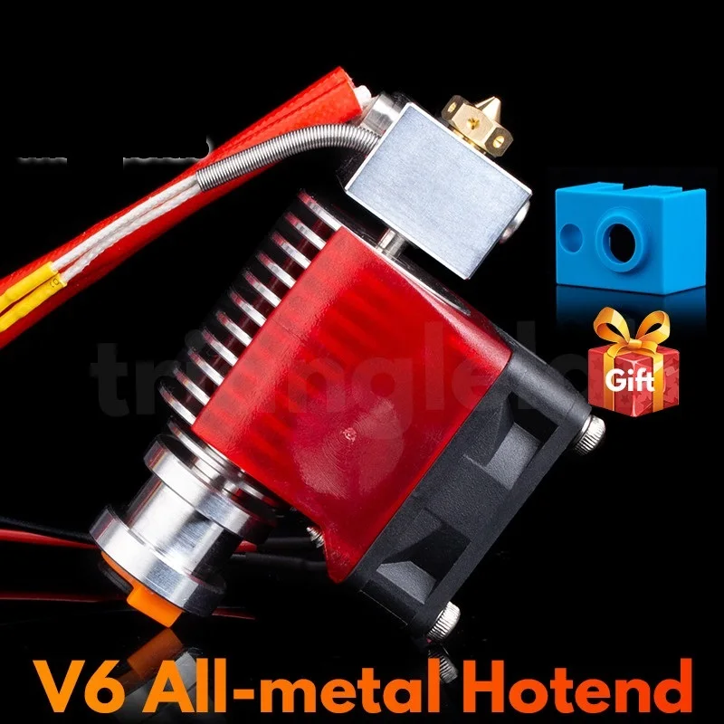 

Trianglelab Highall-metal V6 Hotend 12V/24V Remote Bowen Print J-head Hotend And Cooling Fan Bracket For v6 HOTEND For PT100