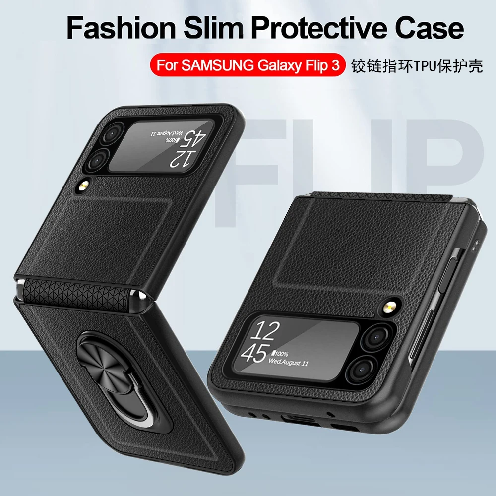 

Z Flip 3 Case for Samsung Galaxy Z Flip 3 5G Shockproof Z Flip3 Zflip Magnetic Ring Stand Holder Cover for Galaxy Z Flip 3 Cases