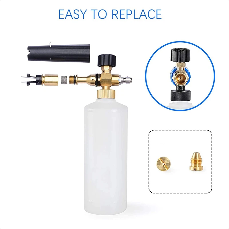 

3 Pcs Foam Cannon Orifice Nozzle Tips, High Replacement Thread Nozzle For Snow Foam Lance, 1.1 MM