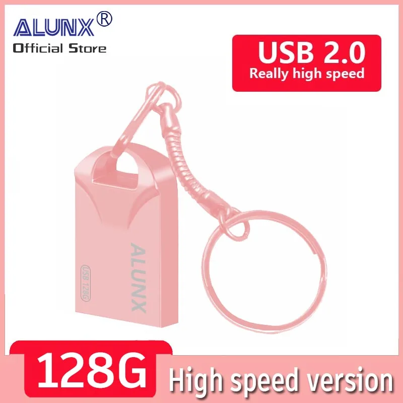 

ALUNX 100% Genuine Pendrive 128Gb Memory Stick 32Gb 4Gb Metal Usb Flash Drive 128Gb Pen Drive 64 Gb 8Gb Usb Stick 16 Gb