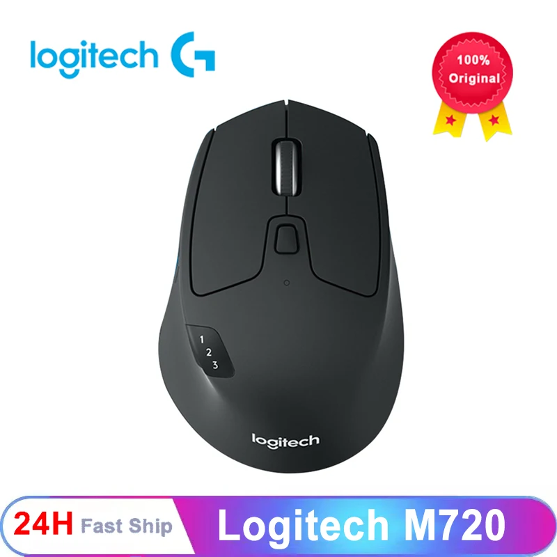 Logitech M720 Wireless Mouse 2.4GHz Bluetooth 1000DPI Gaming Mice Unifying Dual Mode Multi-device Office Gaming Mouse For PC