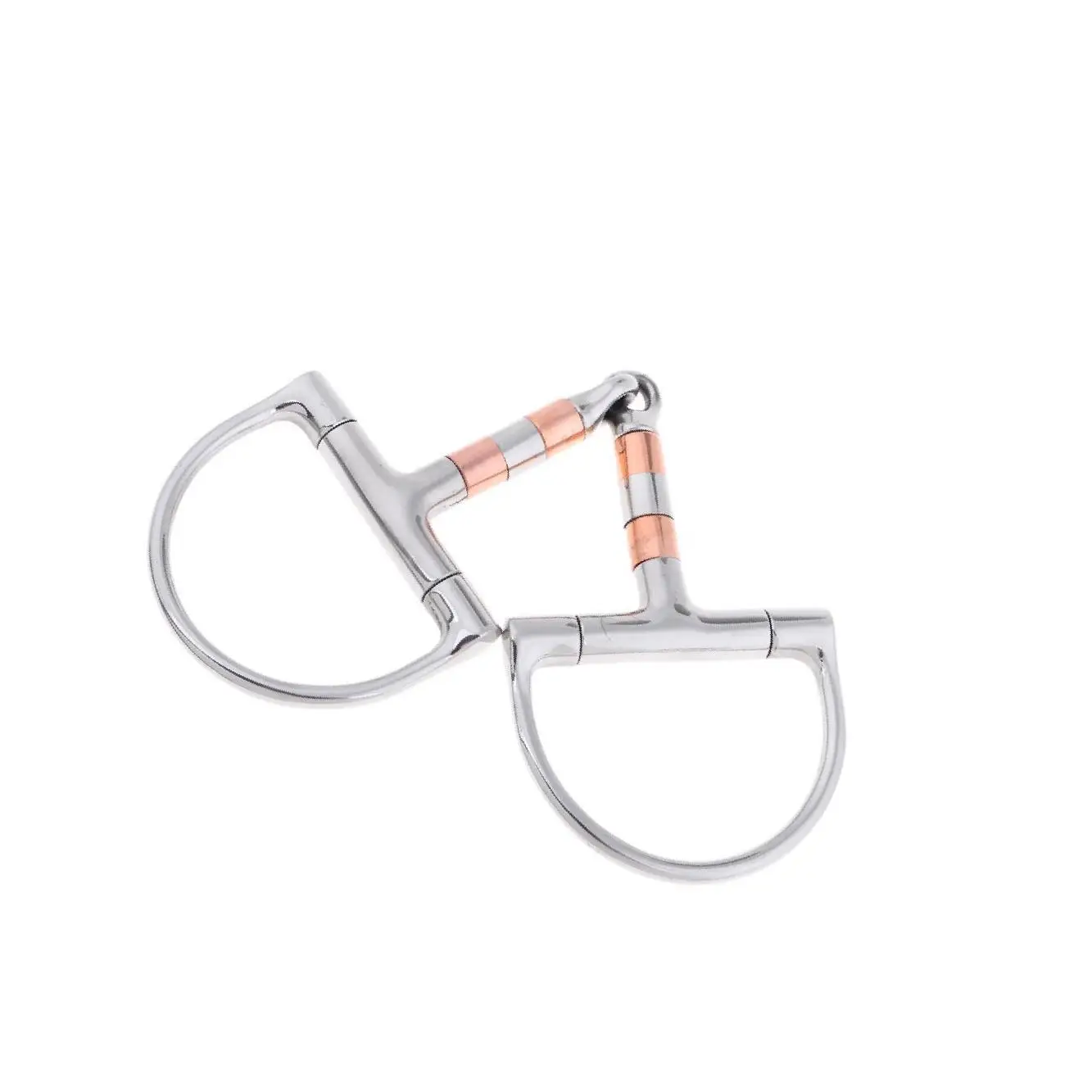 

Stainless Steel Equestrian 5 Mouth D-ring Snaffle Bit with Copper Rollers