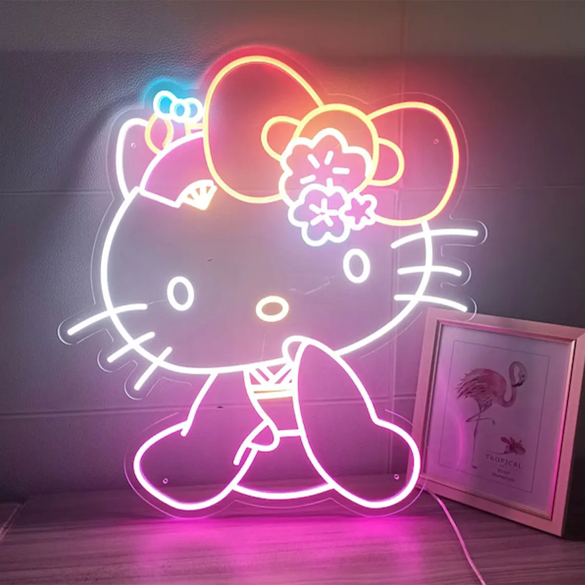 Anime Luck Cat Neon Sign Wall Art Sign Home Decor LED Lights
