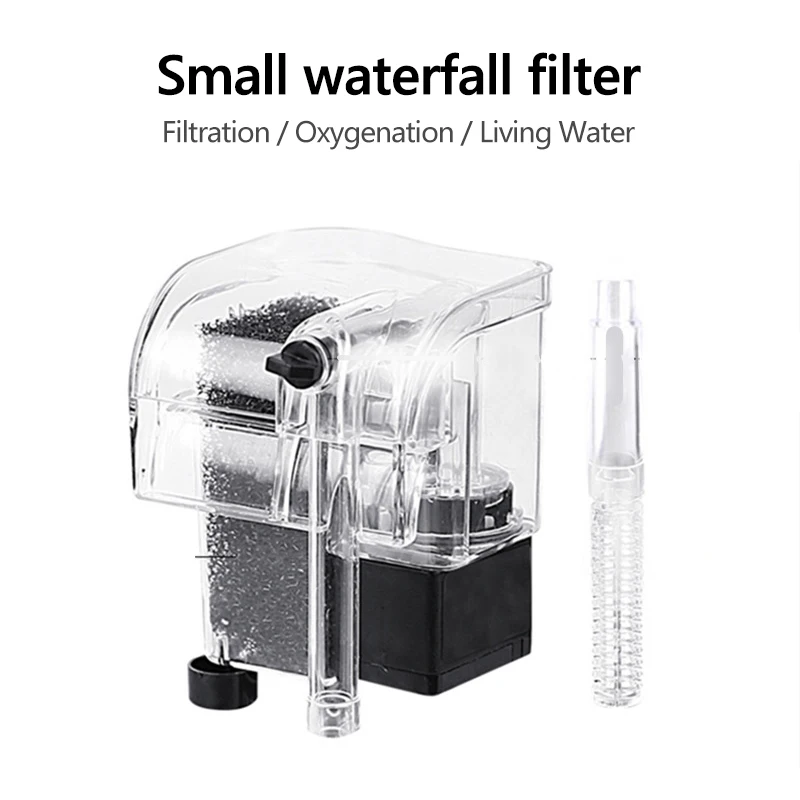 

220v us plug aquarium fish tank mute wall-mounted three-in-one external oxygen pump external waterfall filter