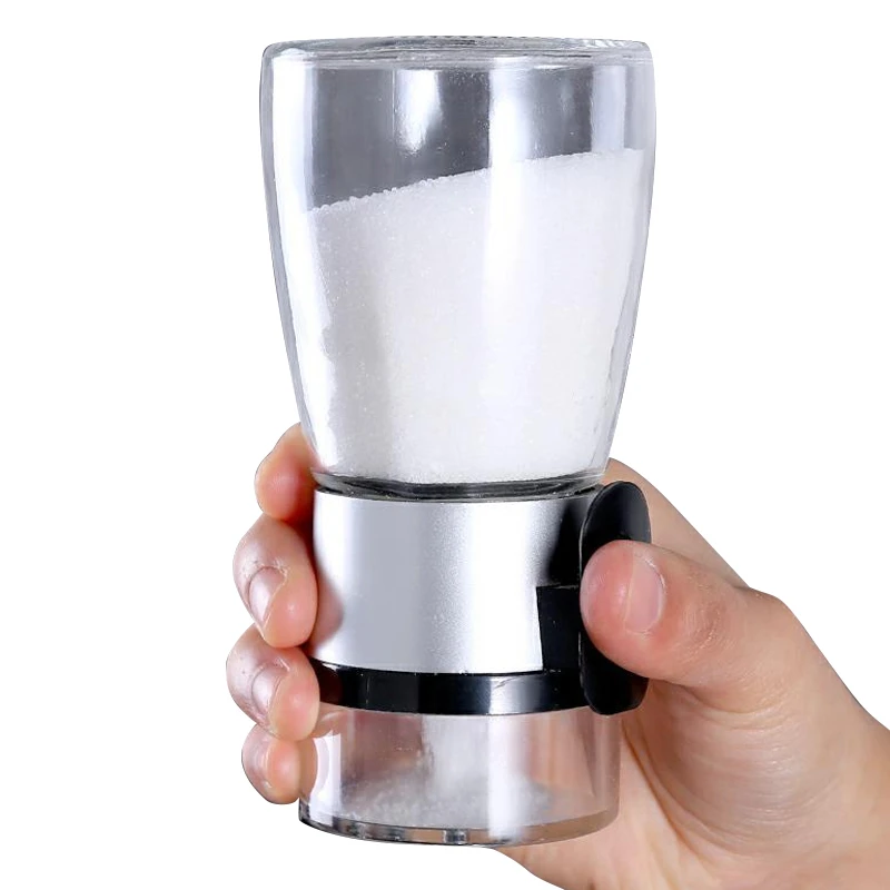 Push-type Salt & Pepper Dispenser Spice Jar Shaker Seasoning