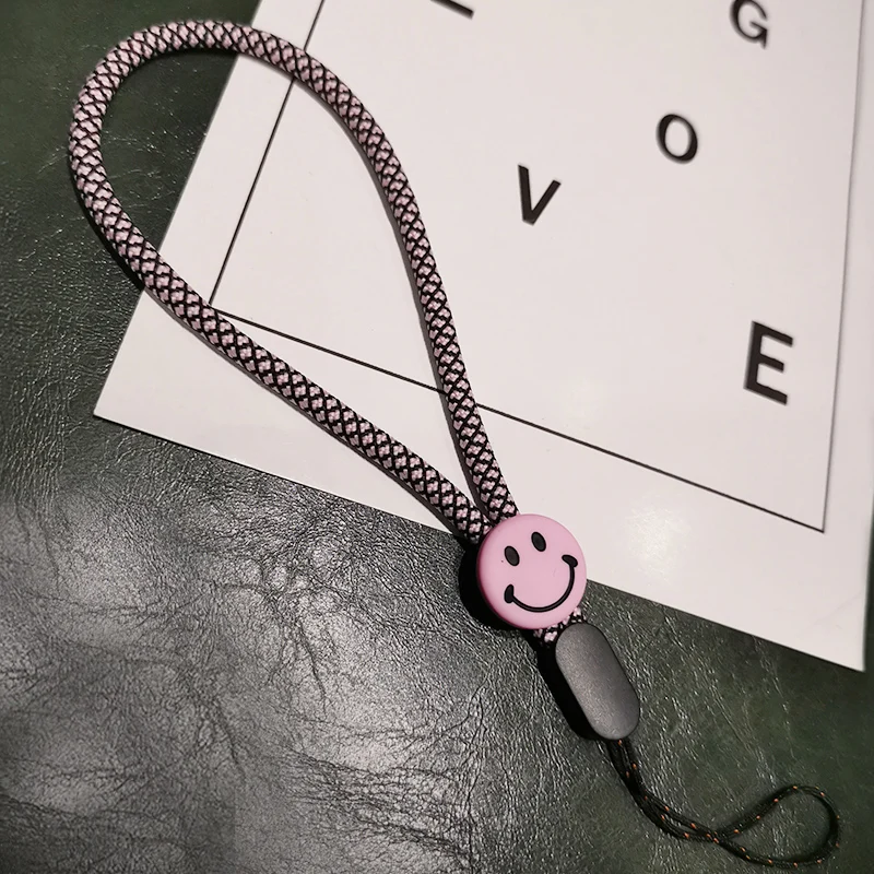 Mobile Phone Lanyard Smiley Face Wrist Pendant Female Short Hand-woven Simple Ornaments Case Universal Bracelet | Мобильные телефоны