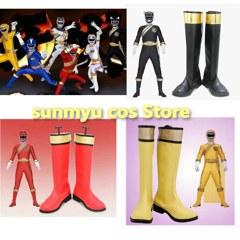 Красные ботинки Hyakujuu Sentai Gaoranger Gao обувь для косплея размер на заказ Хэллоуин |