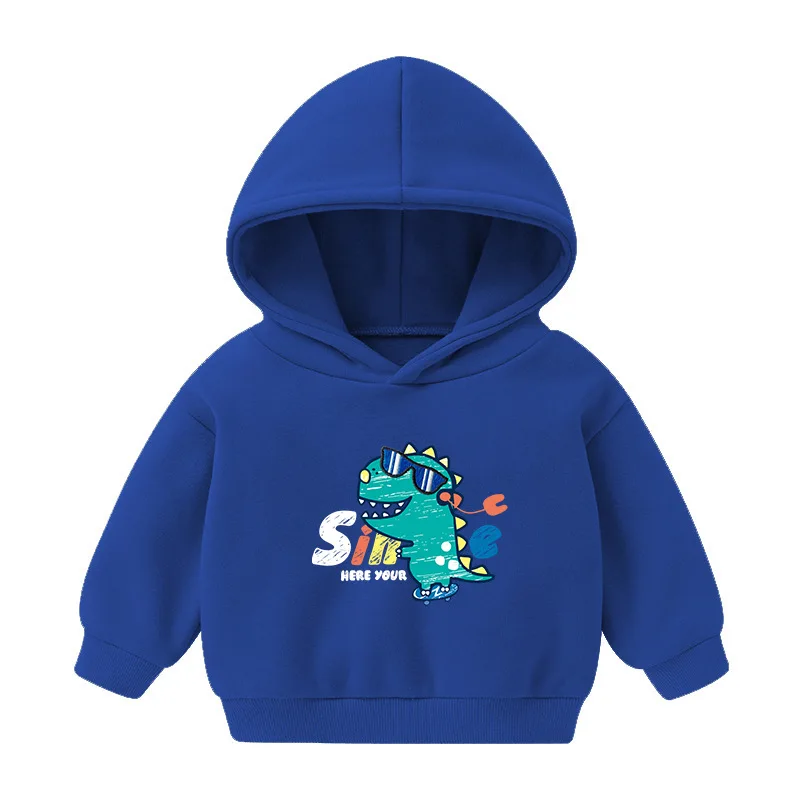 

Autumn and Winter New Children's Cartoon Sweater Warm Fleece Hooded Sweater Boys and Girls Sweater Jacket Baby Boy Clothes