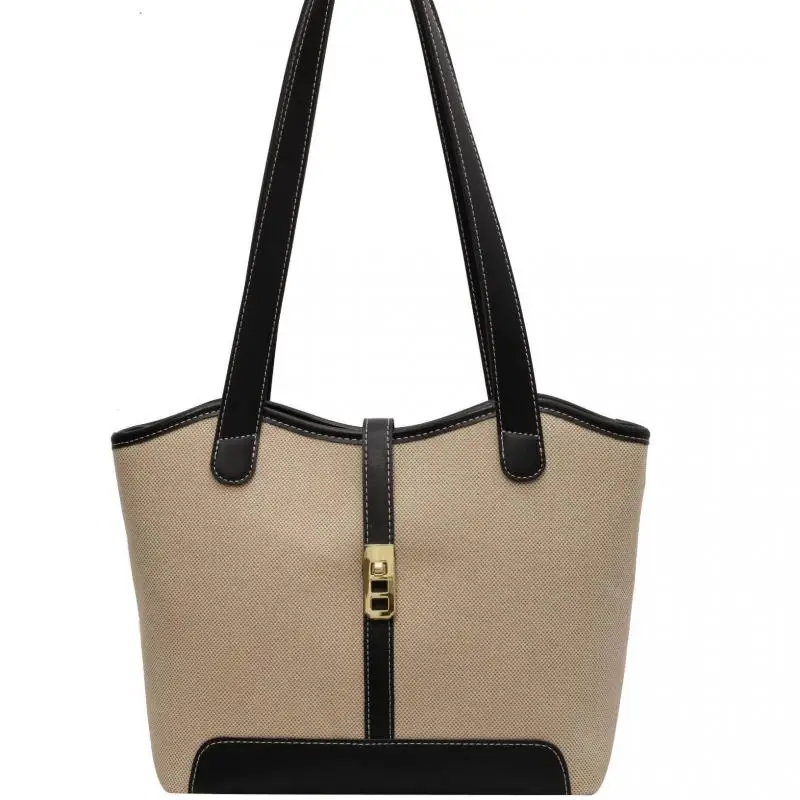 Новая модная контрастная Холщовая Сумка роскошная сумка на одно плечо