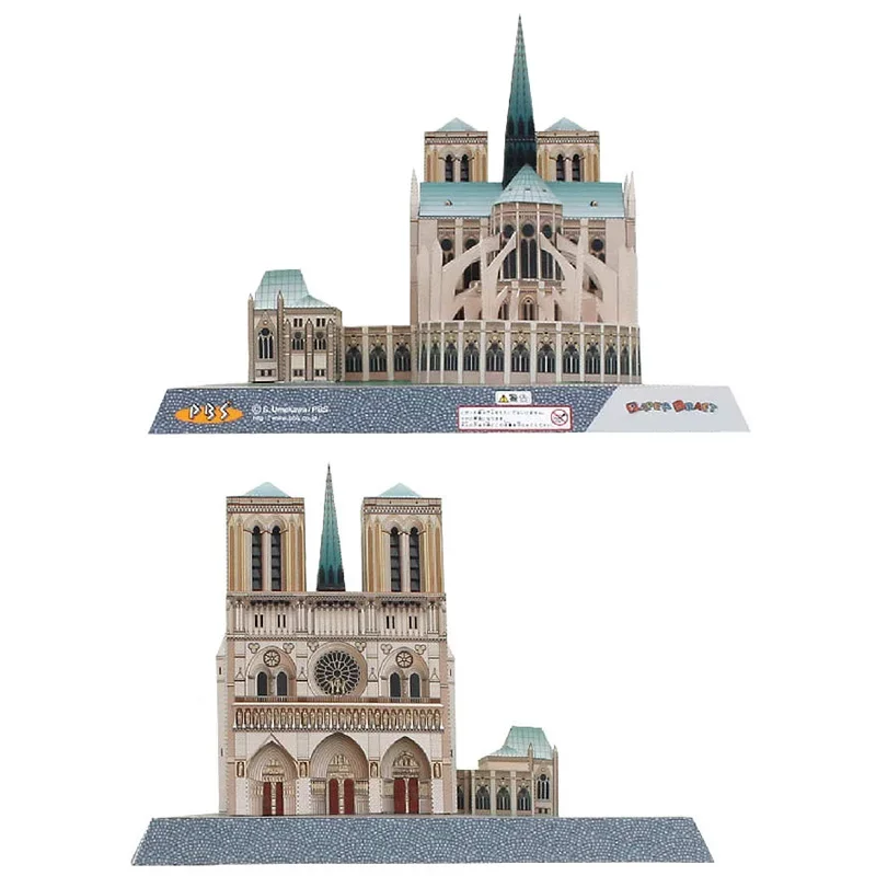 Франция Нотр-Дей Де Париж Собор 3D Бумажная Модель Дом Papercraft DIY Арт Оригами