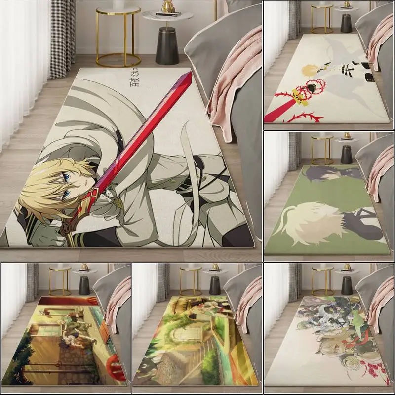 

Аниме сераф из конца Mikaela Hyakuya кухонный коврик для спальни гостиной ковер входной дверной коврик для дома прихожей напольный Противоскользя...