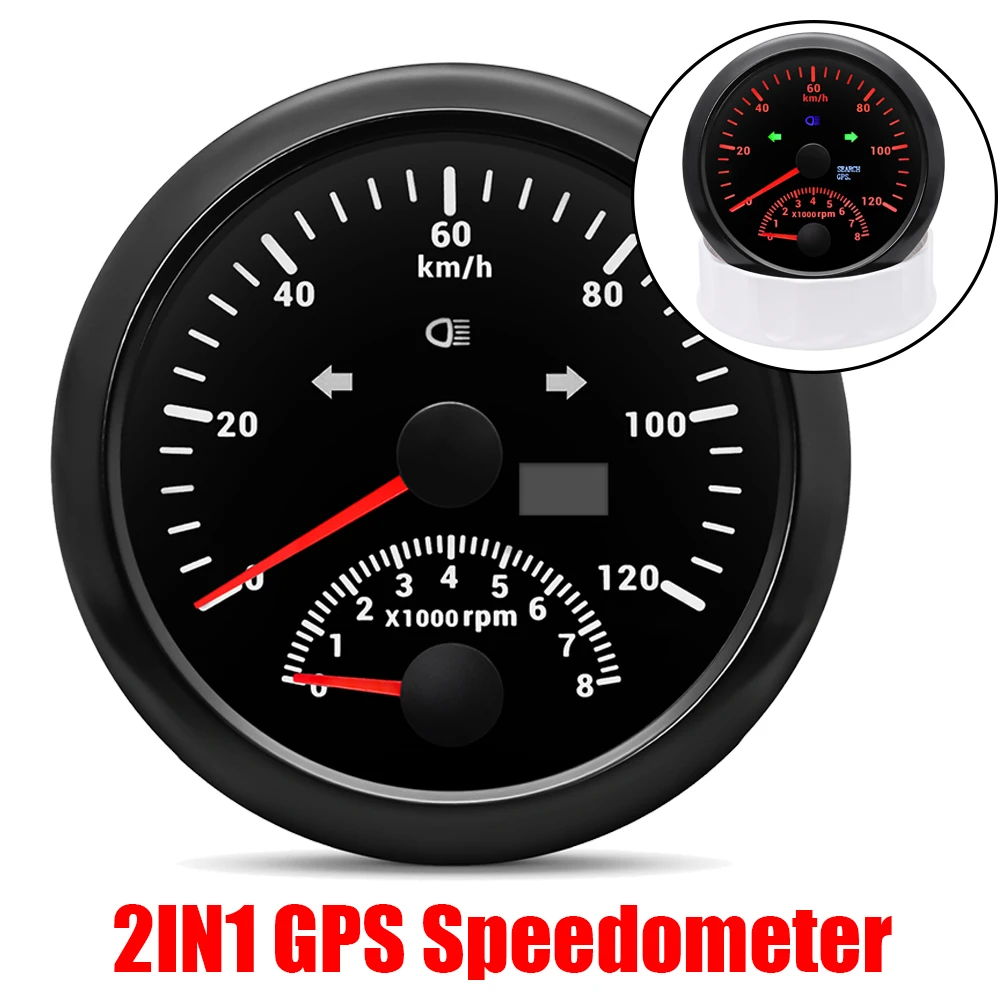

12v Car Gps Speedometer for Moto Car Truck Boat 9-32V 8000RPM Tachometer 120 200 KM/H MPH 52mm Digital Gps Speedometer