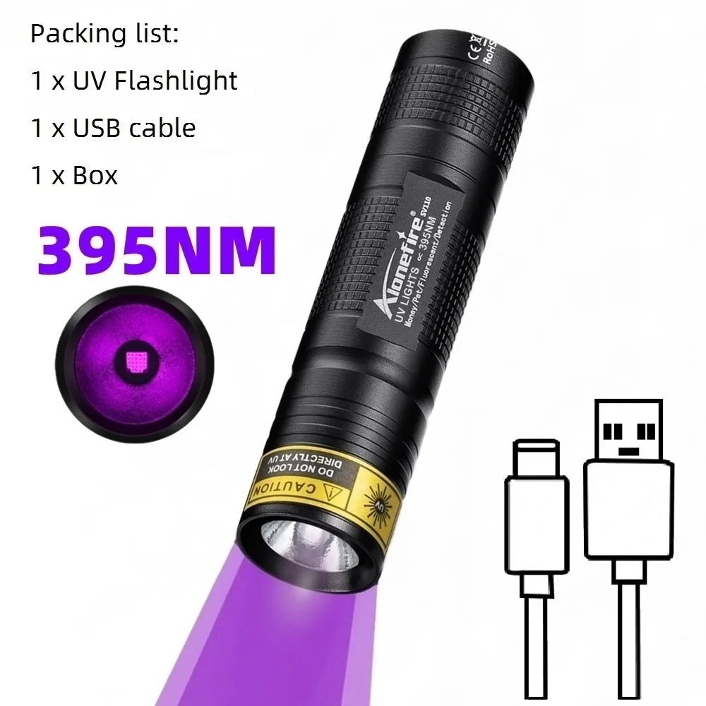 

AloneFire SV110 Черный УФ-фонарик 365 нм