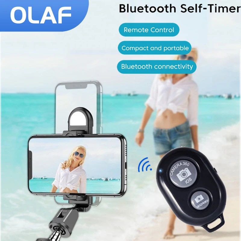 

Olaf Wireless Bluetooth4.0 Remote Control Button Controller Self-Timer Camera Stick Shutter Phone Holder Selfie Remote Control