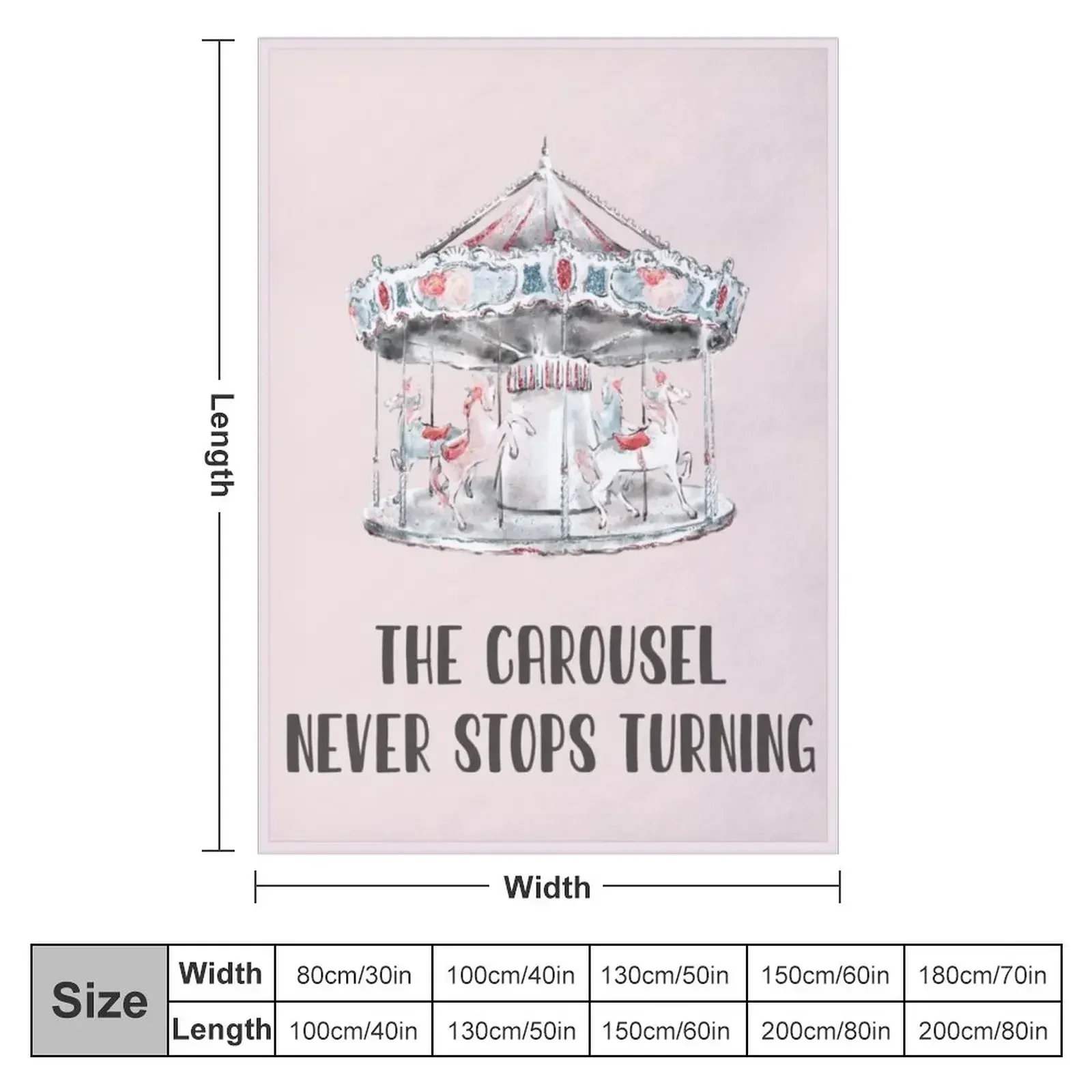 Карусель никогда не останавливает поворотное одеяло для дивана большие зимние